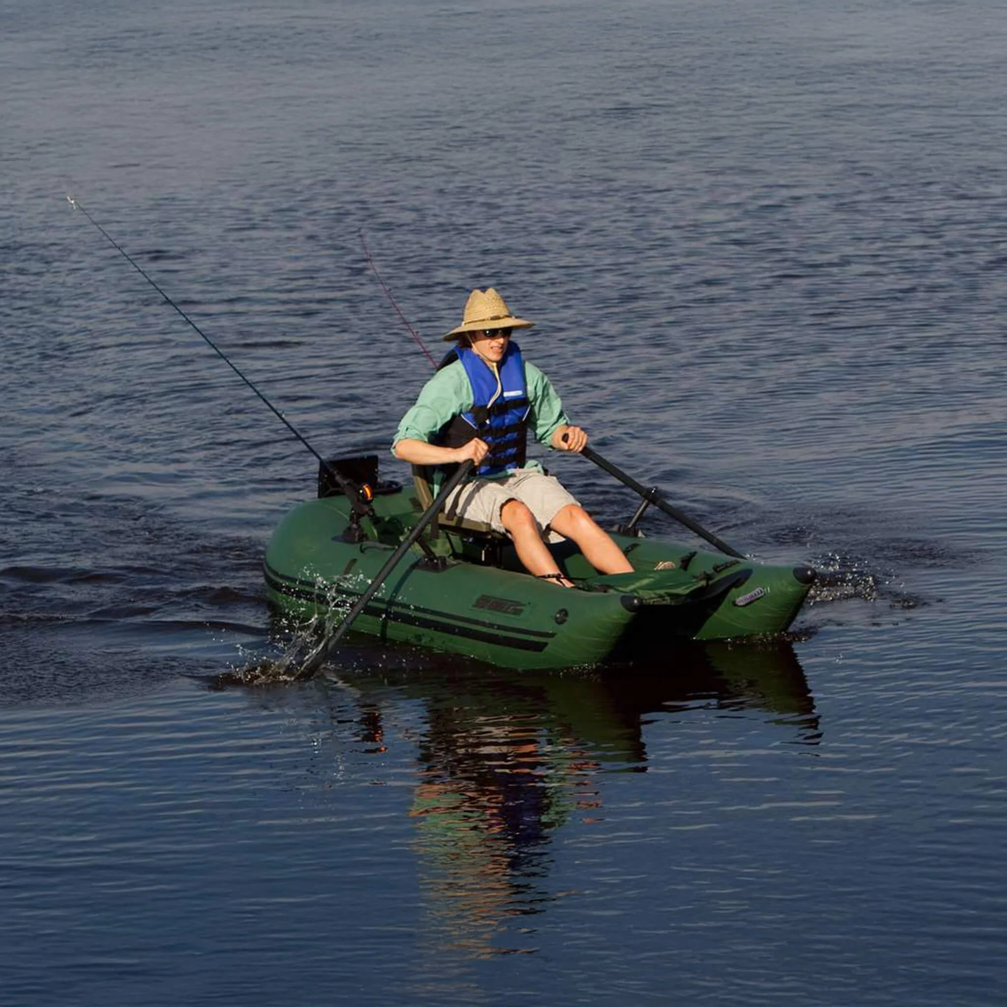 Sea Eagle 1-Person Frameless Pontoon Inflatable Fishing Boat, 9FT [285FPBK] (SAK93163) - Image 16
