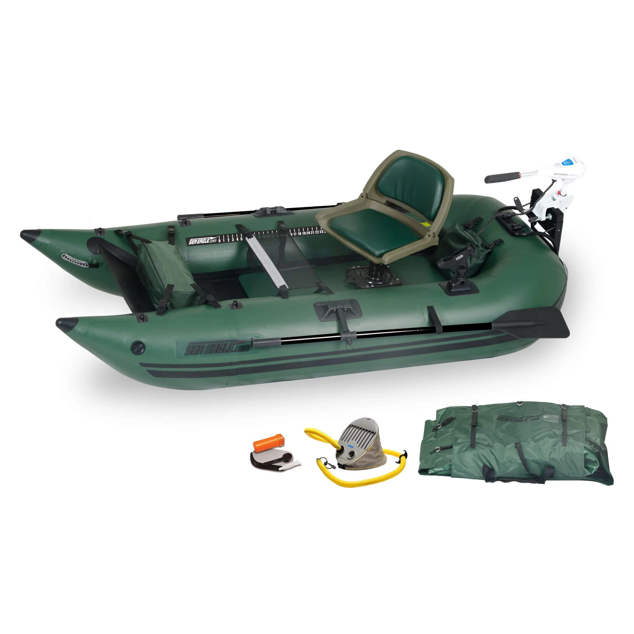 Sea Eagle 1-Person Frameless Pontoon Inflatable Fishing Boat, 9FT [285FPBK] (SAK93163) - Image 20
