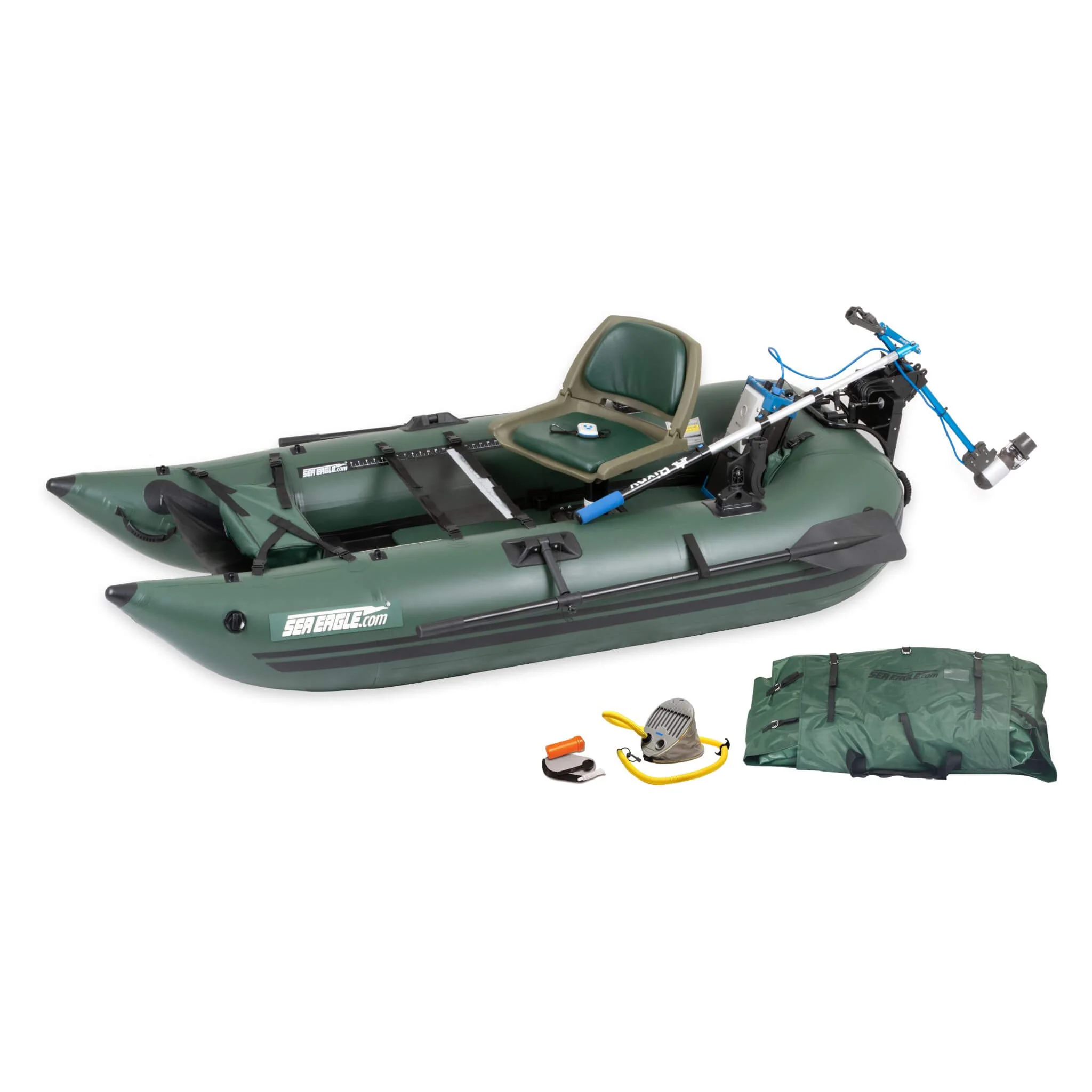 Sea Eagle 1-Person Frameless Pontoon Inflatable Fishing Boat, 9FT [285FPBK] (SAK93163) - Image 22