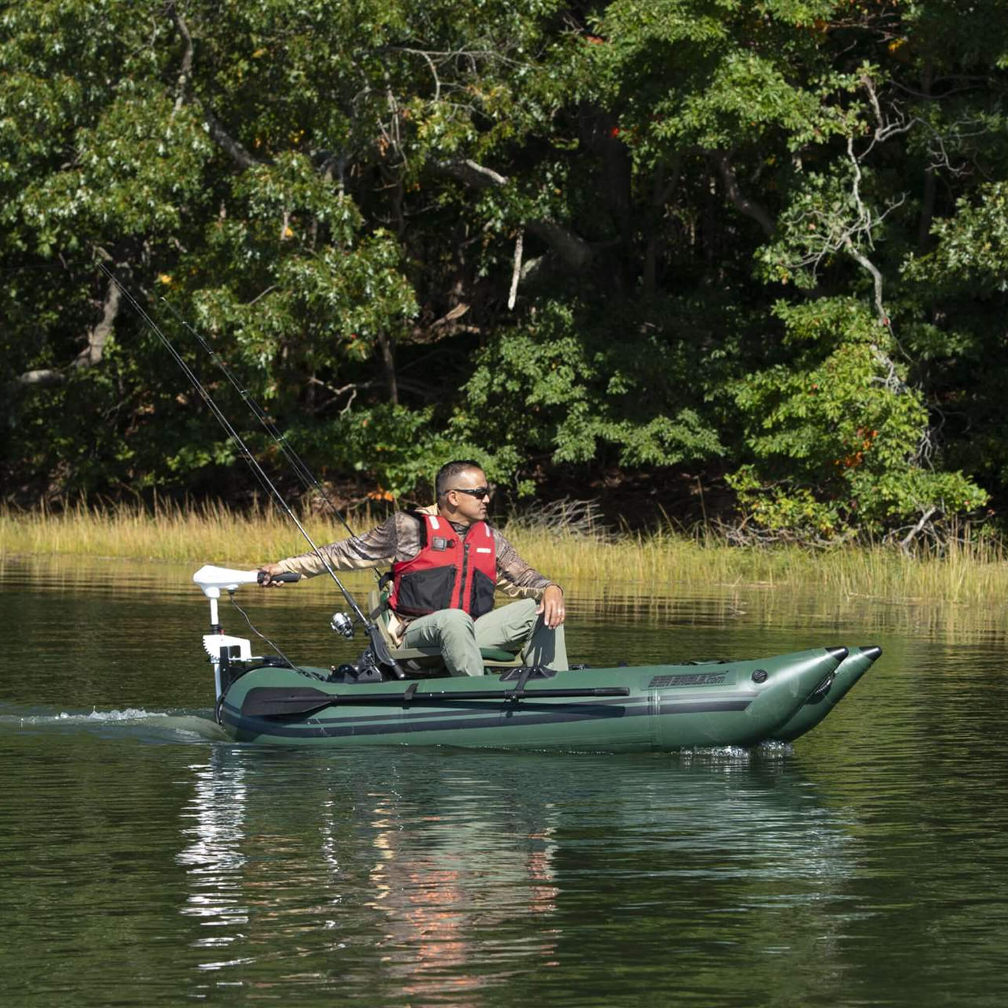 Sea Eagle 1-Person Frameless Pontoon Inflatable Fishing Boat, 9FT [285FPBK] (SAK93163) - Image 4