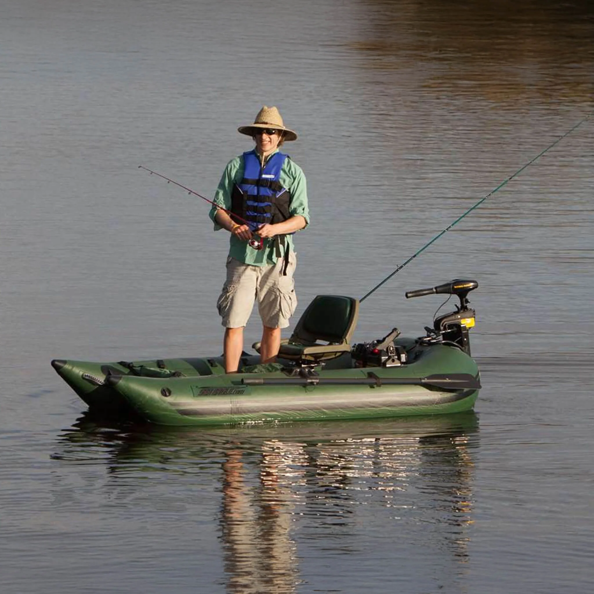 Sea Eagle 1-Person Frameless Pontoon Inflatable Fishing Boat, 9FT [285FPBK] (SAK93163) - Image 5
