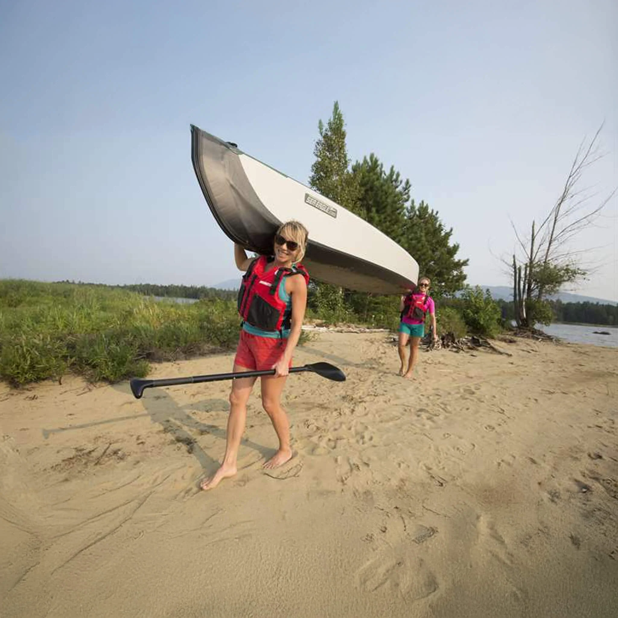 Sea Eagle 3-People TC16 High Pressure All Drop Stitch Inflatable Travel Canoe, 16FT [TC16K] (SAK43086) - Image 14