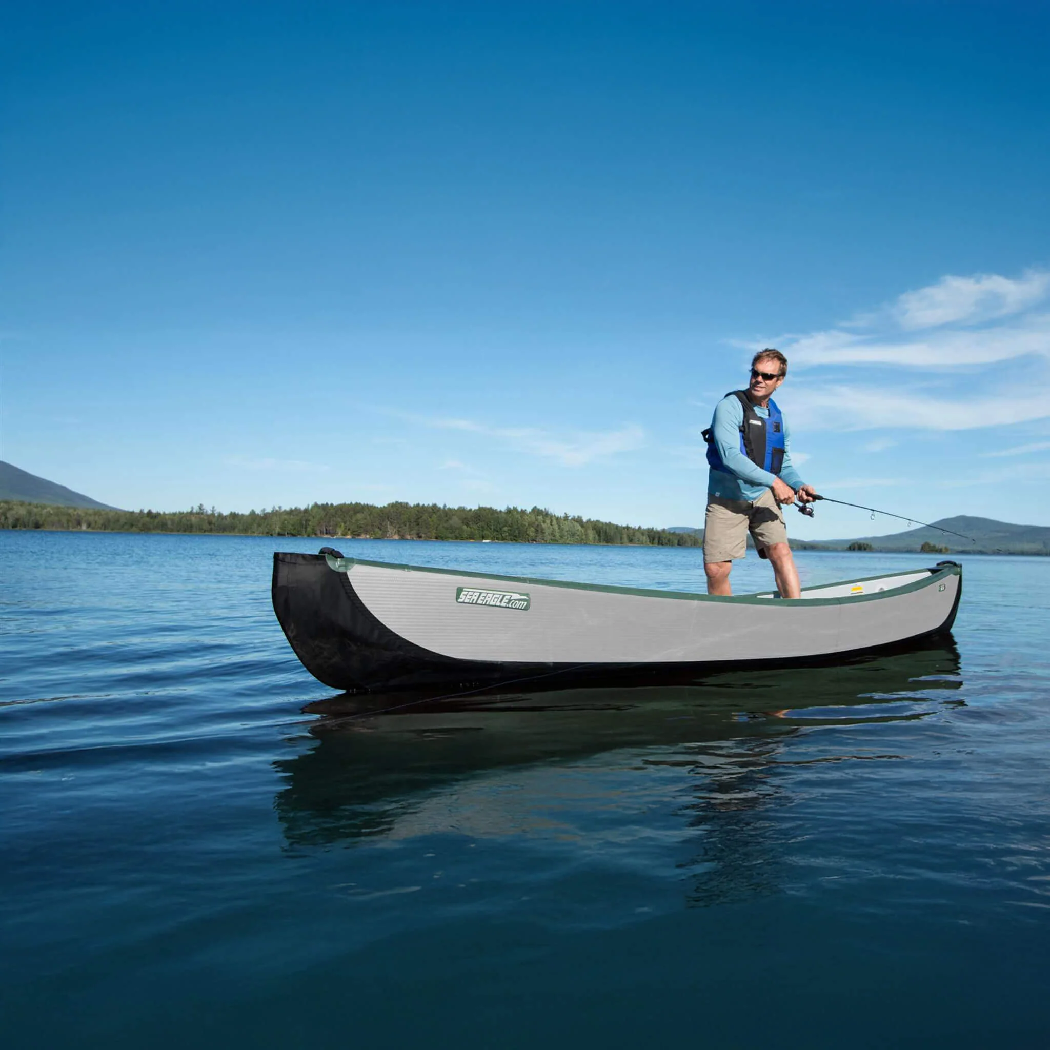 Sea Eagle 3-People TC16 High Pressure All Drop Stitch Inflatable Travel Canoe, 16FT [TC16K] (SAK43086) - Image 4