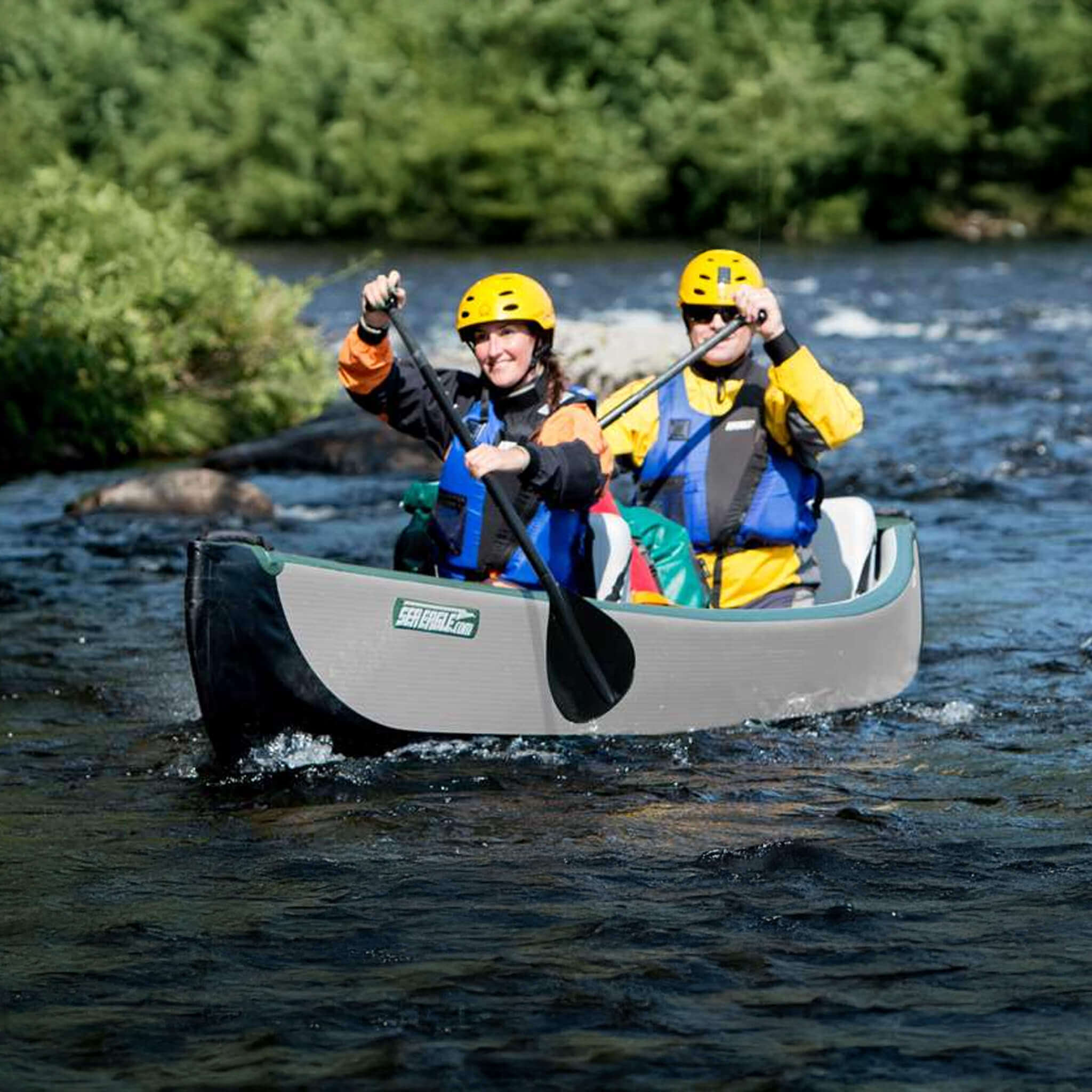 Sea Eagle 3-People TC16 High Pressure All Drop Stitch Inflatable Travel Canoe, 16FT [TC16K] (SAK43086) - Image 8