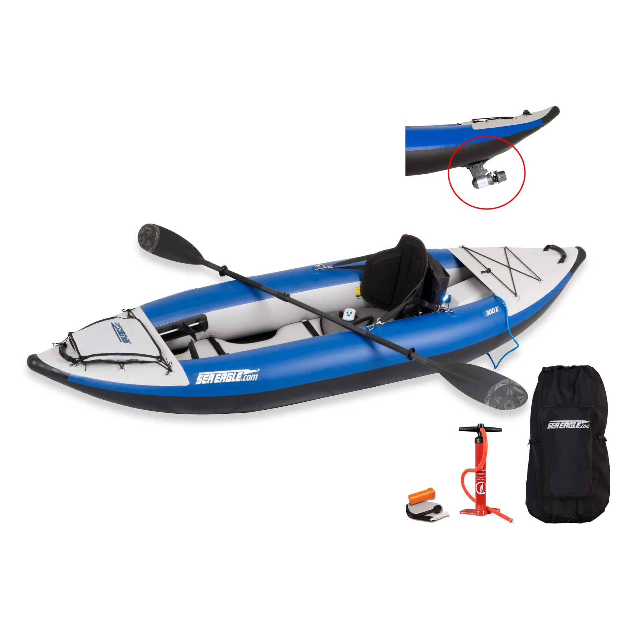 Sea Eagle 300X Explorer 1-Person Inflatable Kayak With Adjustable Footrest [300XK] (SAK18457) - Image 9
