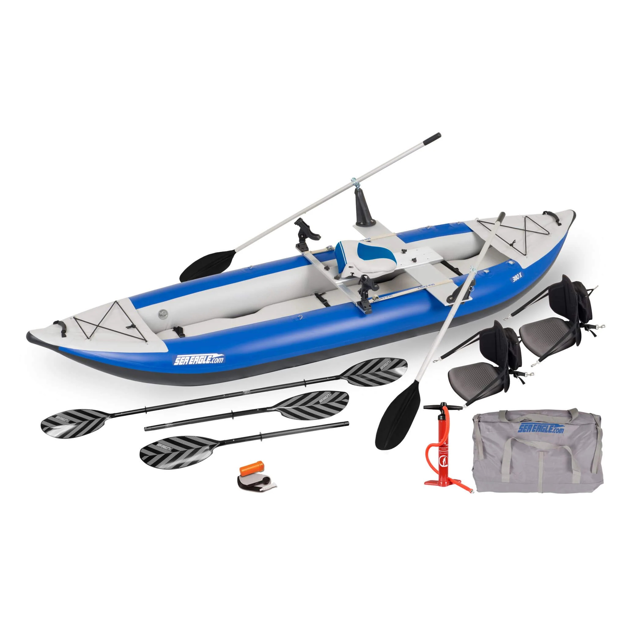Sea Eagle 380X Explorer 3-Person Inflatable Kayak With Large Removable Rear Center Skeg [380XK] (SAK97562) - Image 11