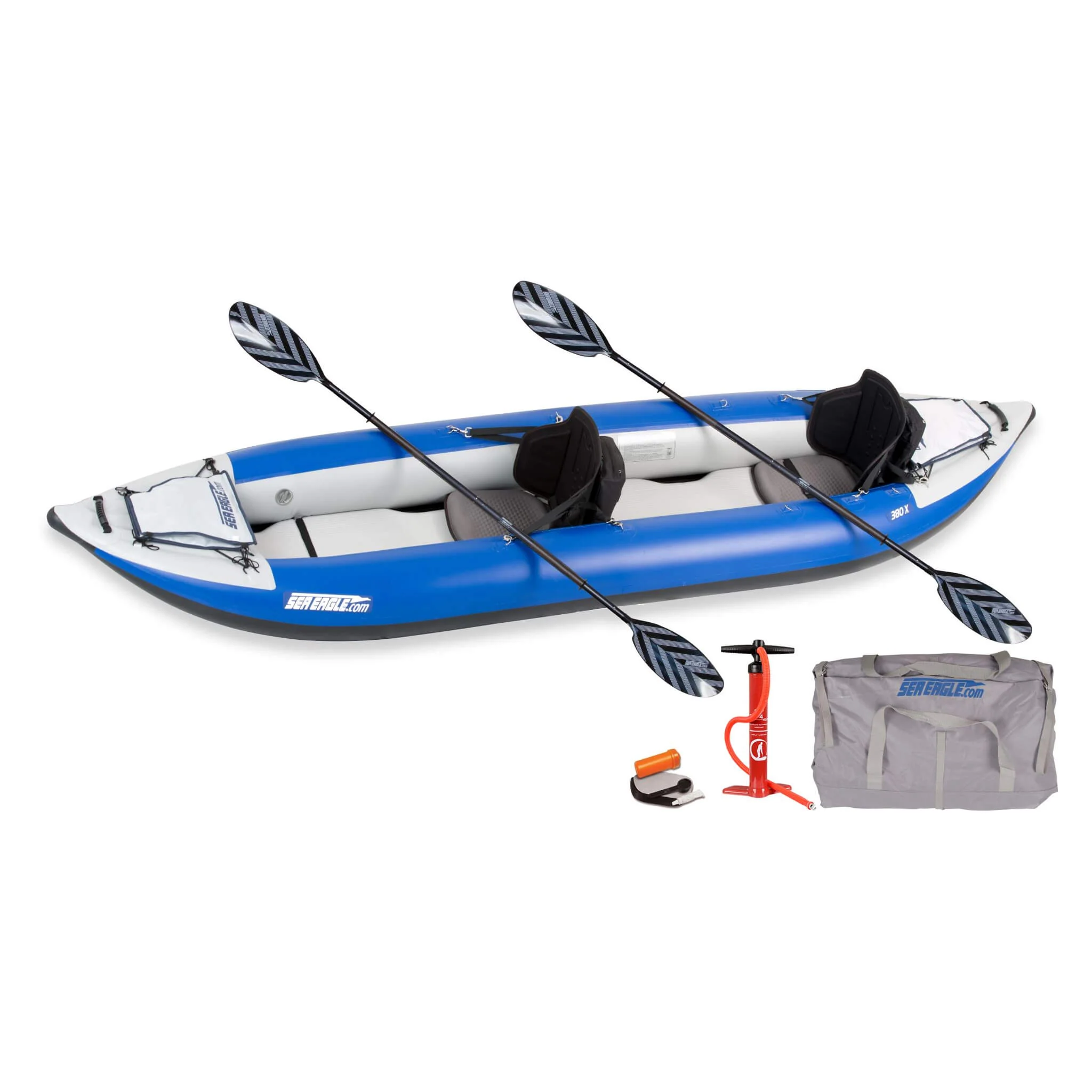 Sea Eagle 380X Explorer 3-Person Inflatable Kayak With Large Removable Rear Center Skeg [380XK] (SAK97562) - Image 7