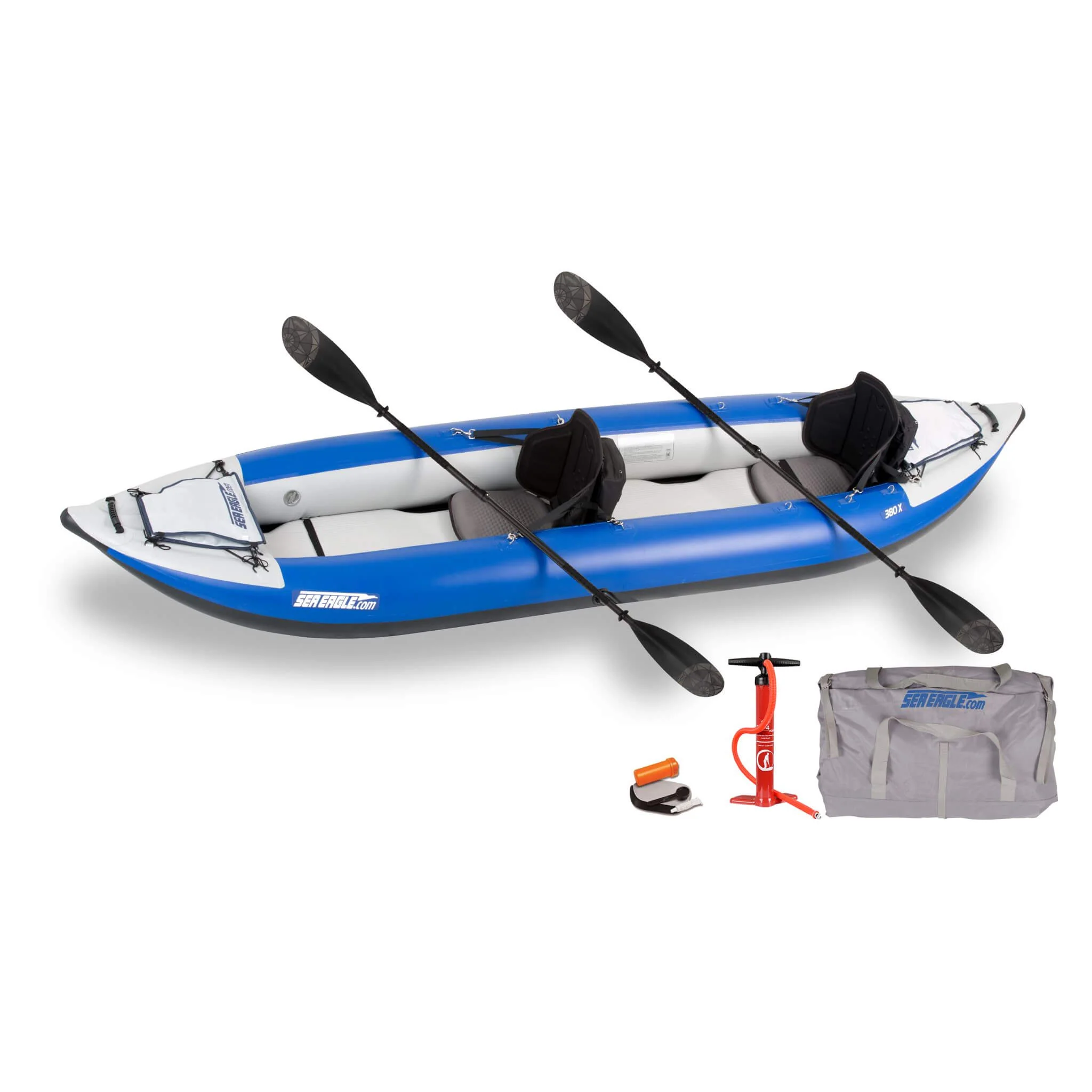 Sea Eagle 380X Explorer 3-Person Inflatable Kayak With Large Removable Rear Center Skeg [380XK] (SAK97562) - Image 9