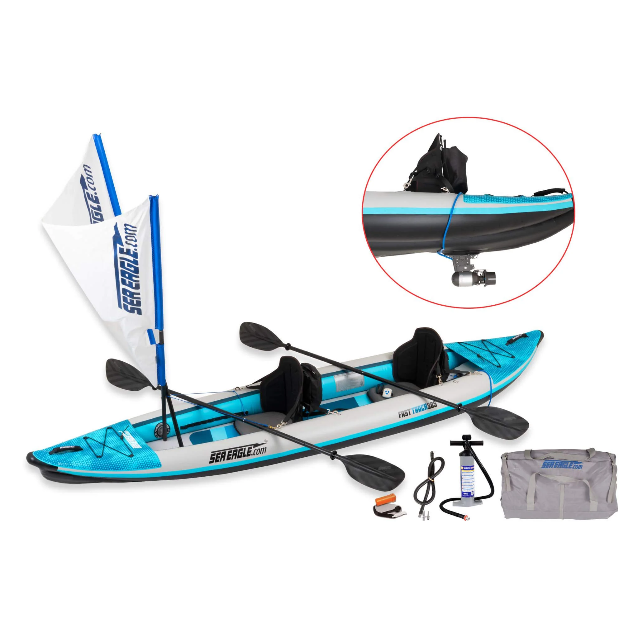 Sea Eagle 385FT FastTrack 2-Person V-Bottom Inflatable Kayak, 12FT [385FTK] (SAK25086) - Image 15