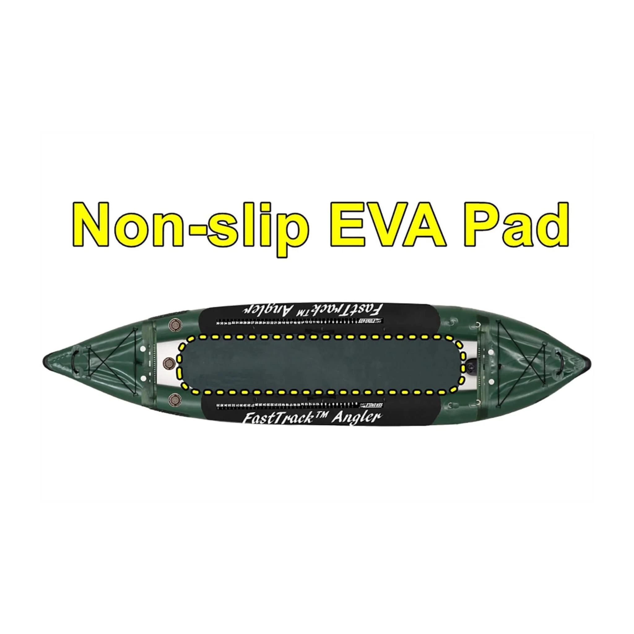 Sea Eagle 385FTA FastTrack 2- Persons Angler Inflatable Hunter Green Fishing Kayak, 12FT [385FTAK] (SAK80139) - Image 10