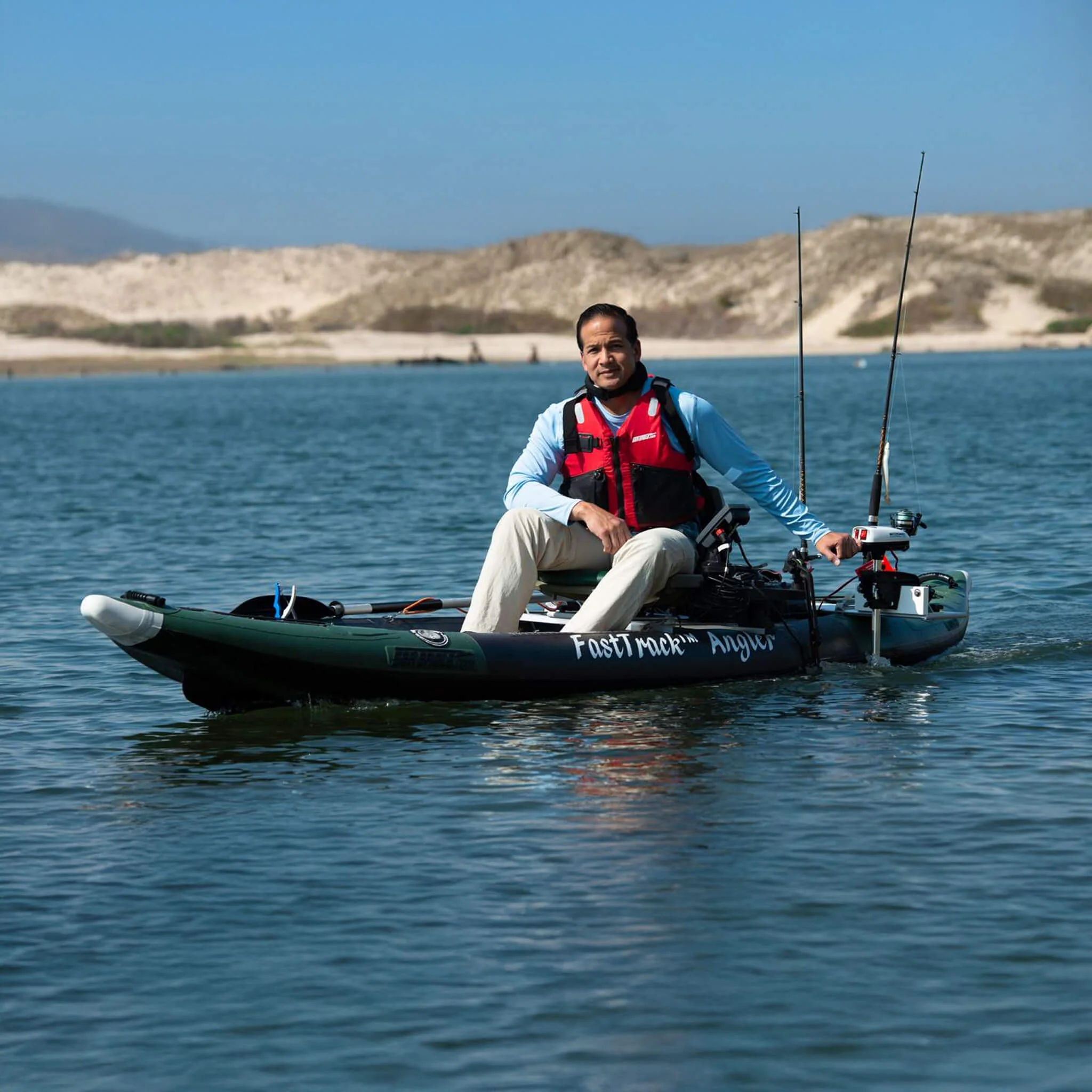 Sea Eagle 385FTA FastTrack 2- Persons Angler Inflatable Hunter Green Fishing Kayak, 12FT [385FTAK] (SAK80139) - Image 16
