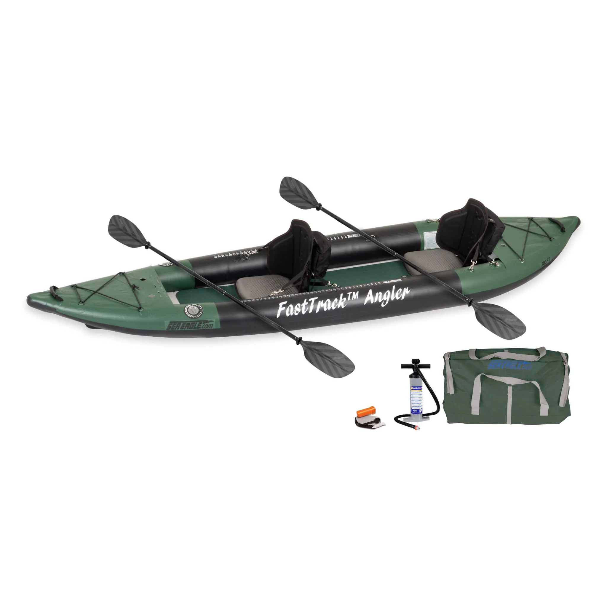 Sea Eagle 385FTA FastTrack 2- Persons Angler Inflatable Hunter Green Fishing Kayak, 12FT [385FTAK] (SAK80139) - Image 20
