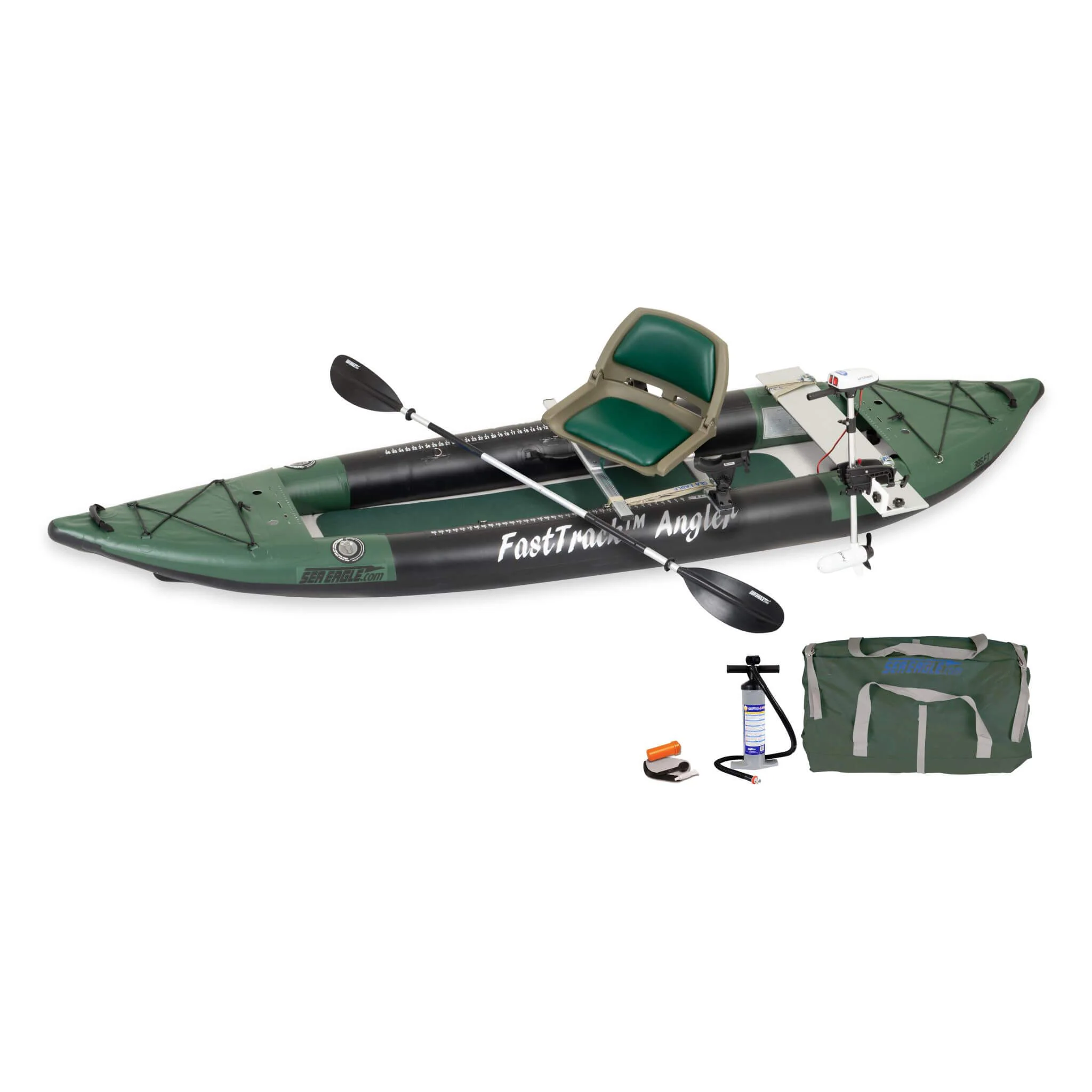 Sea Eagle 385FTA FastTrack 2- Persons Angler Inflatable Hunter Green Fishing Kayak, 12FT [385FTAK] (SAK80139) - Image 21