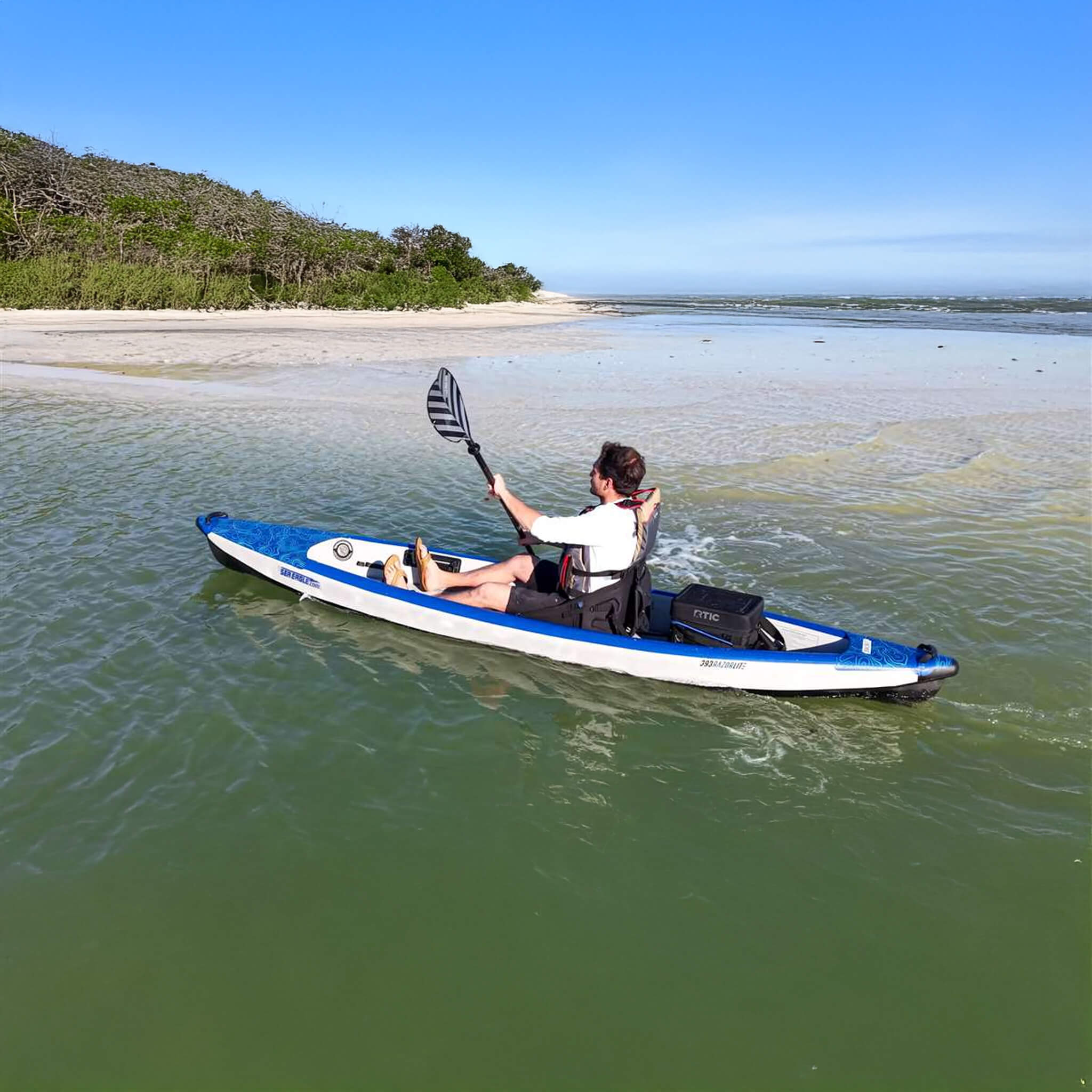 Sea Eagle 393RL RazorLite 1-Person Inflatable Lightweight Kayak With Adjustable Footrests [393RLK] (SAK13961) - Image 6
