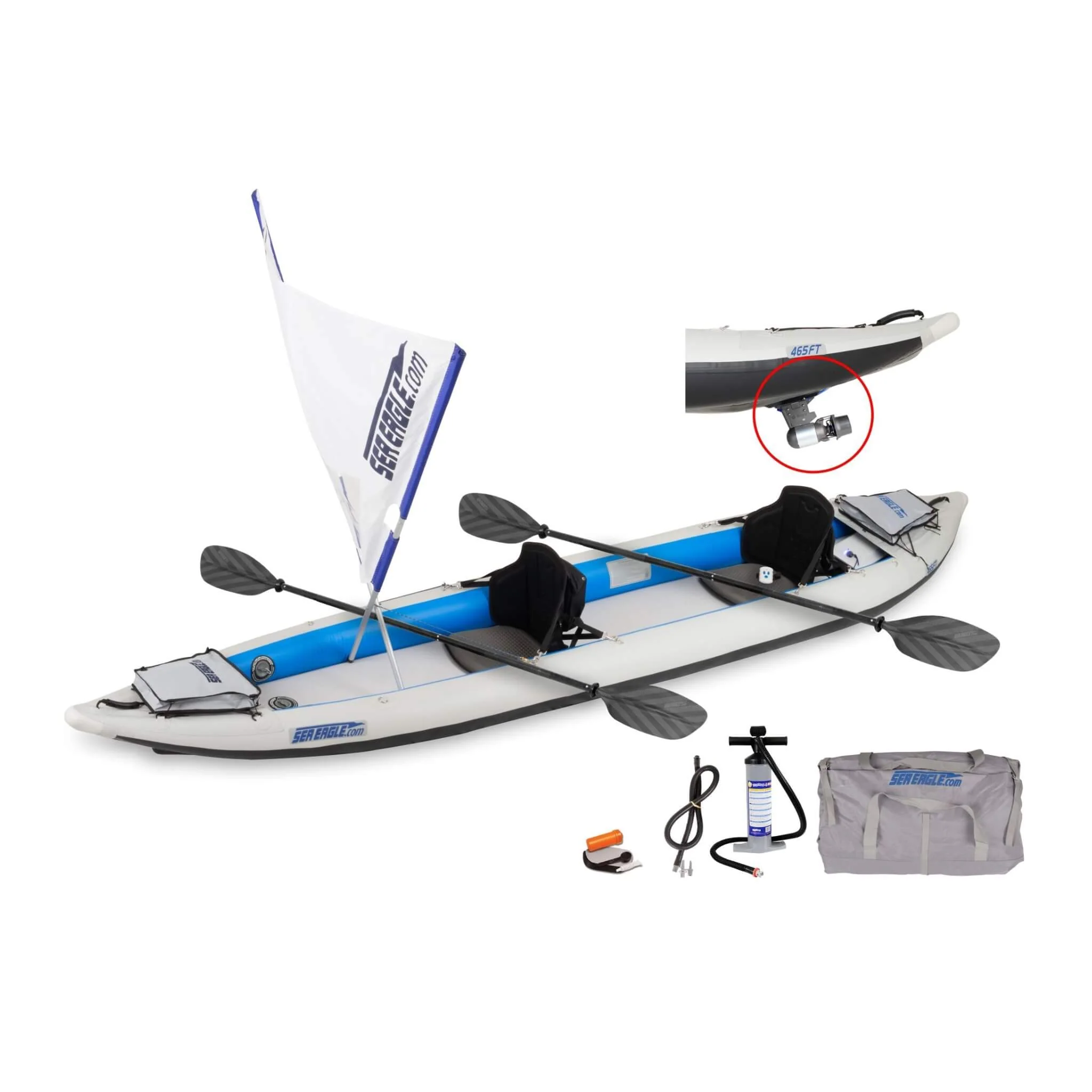 Sea Eagle 465FT FastTrack 3-Person UltraLight Weight Inflatable Kayak, 15FT [465FTK] (SAK96507) - Image 16