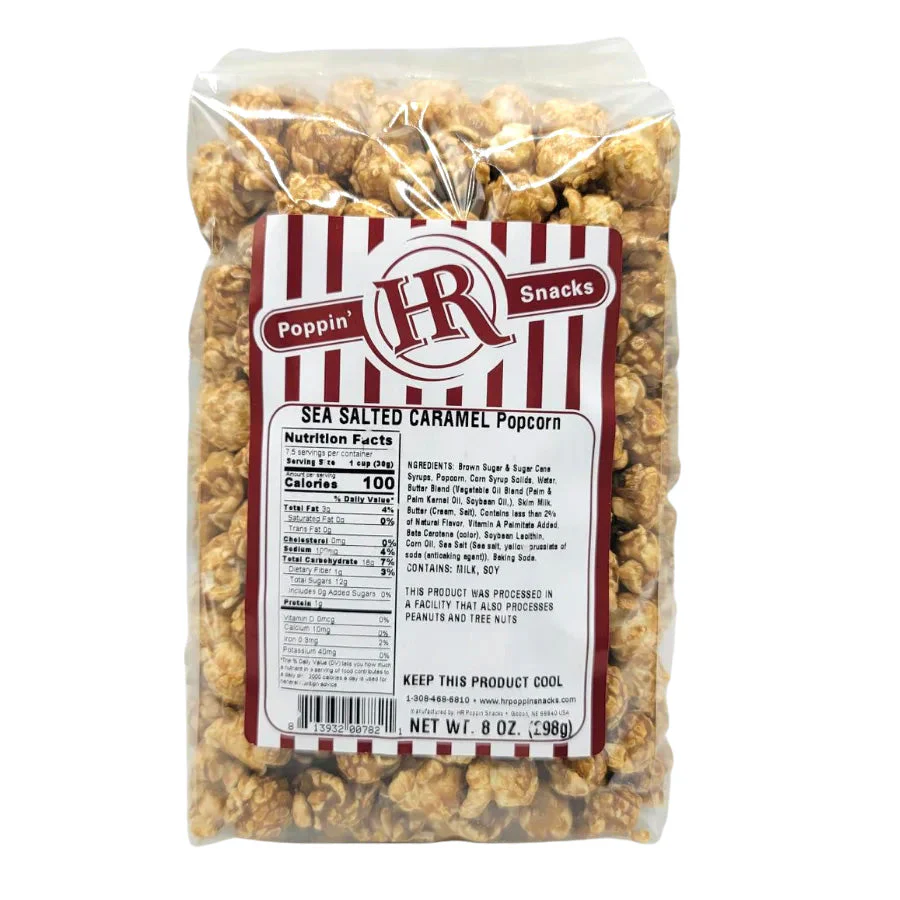 Sea Salted Caramel Popcorn | Pack of 2 | 8 oz | HR Poppin' Snacks - Image 2