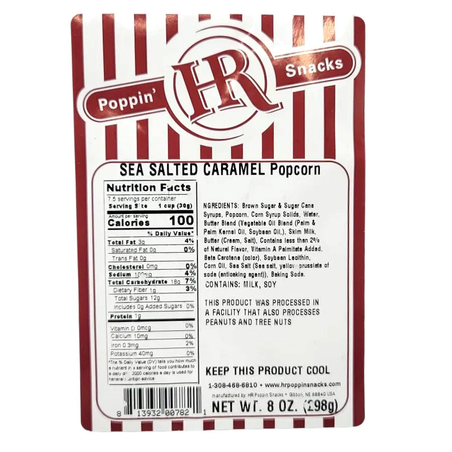 Sea Salted Caramel Popcorn | Pack of 2 | 8 oz | HR Poppin' Snacks - Image 8