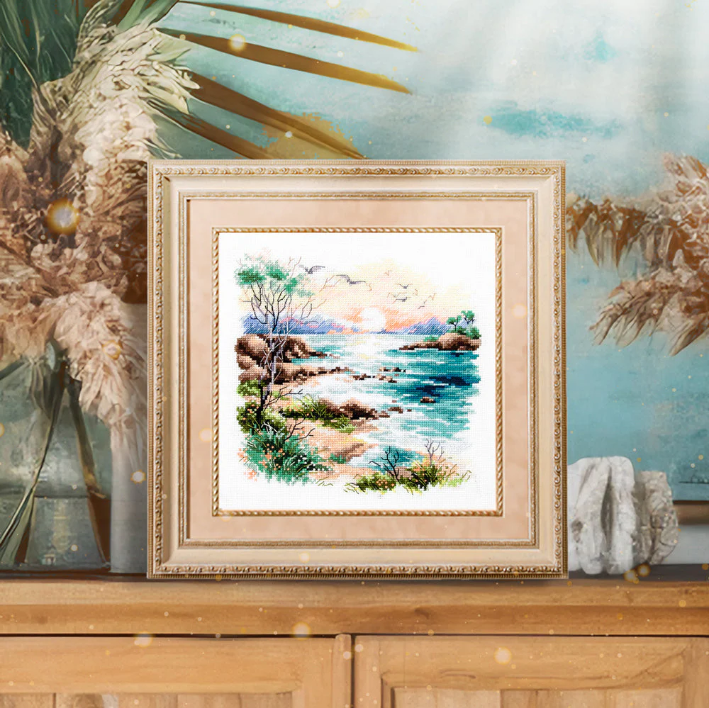 Sea Sunset 70-16 Counted Cross-Stitch Kit - Image 2