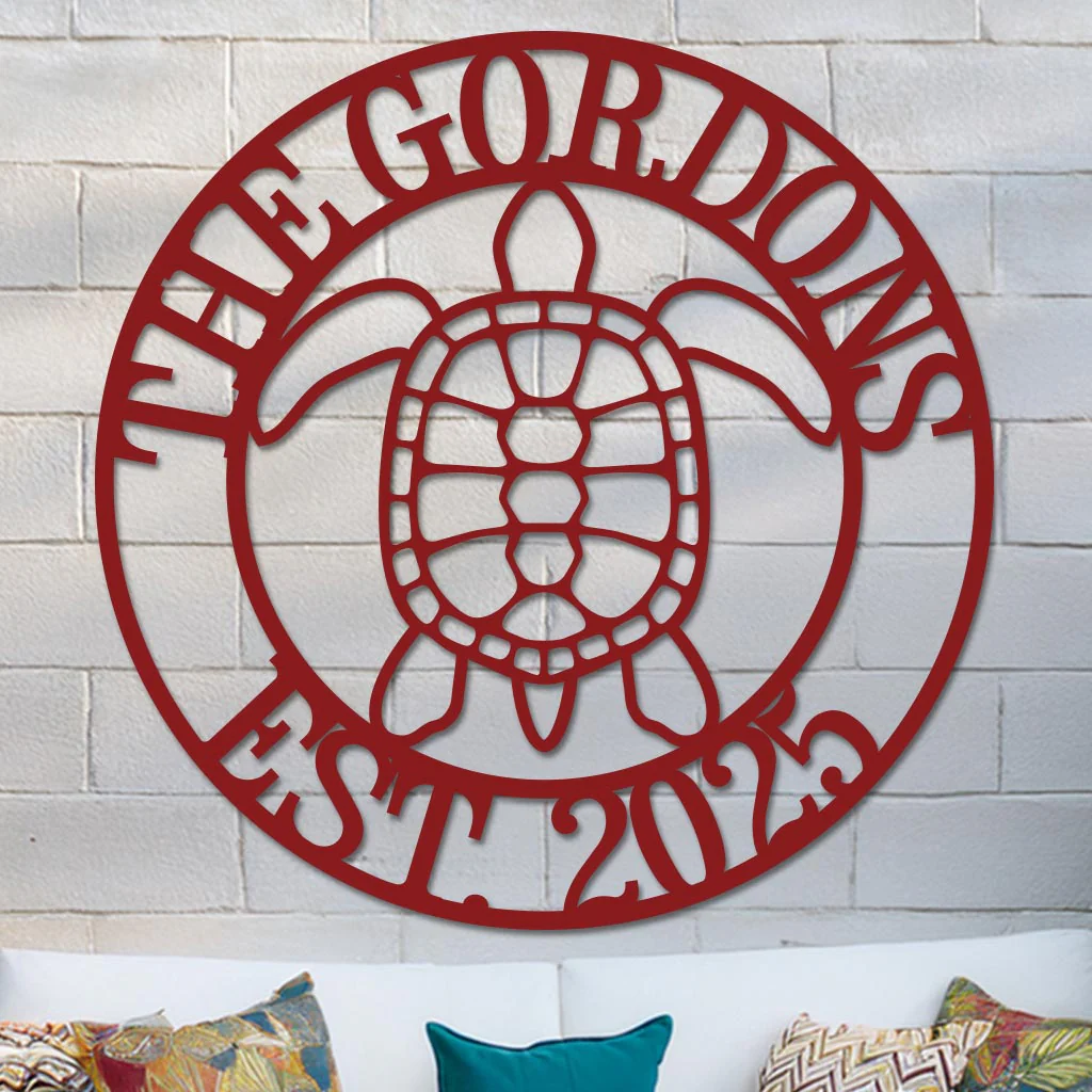 Sea Turtle Family Name Sign - Image 10