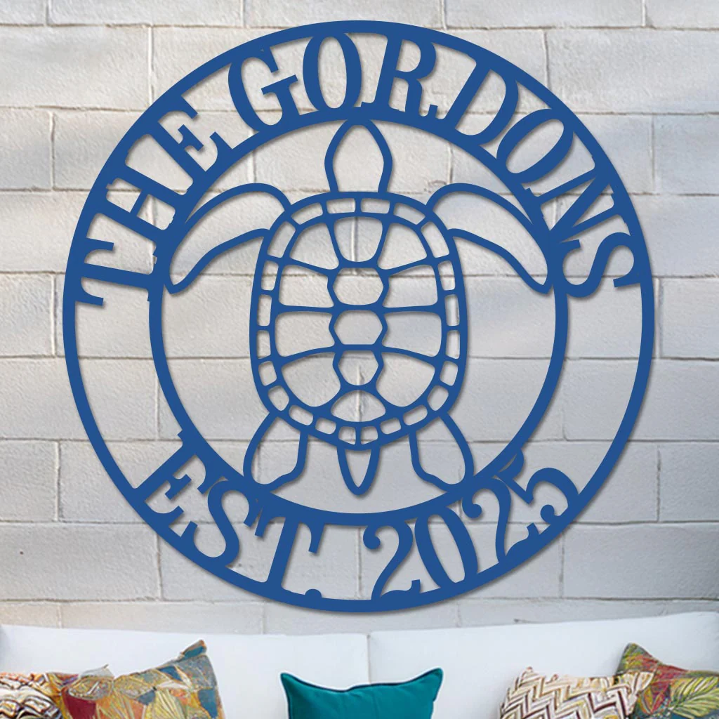 Sea Turtle Family Name Sign - Image 5