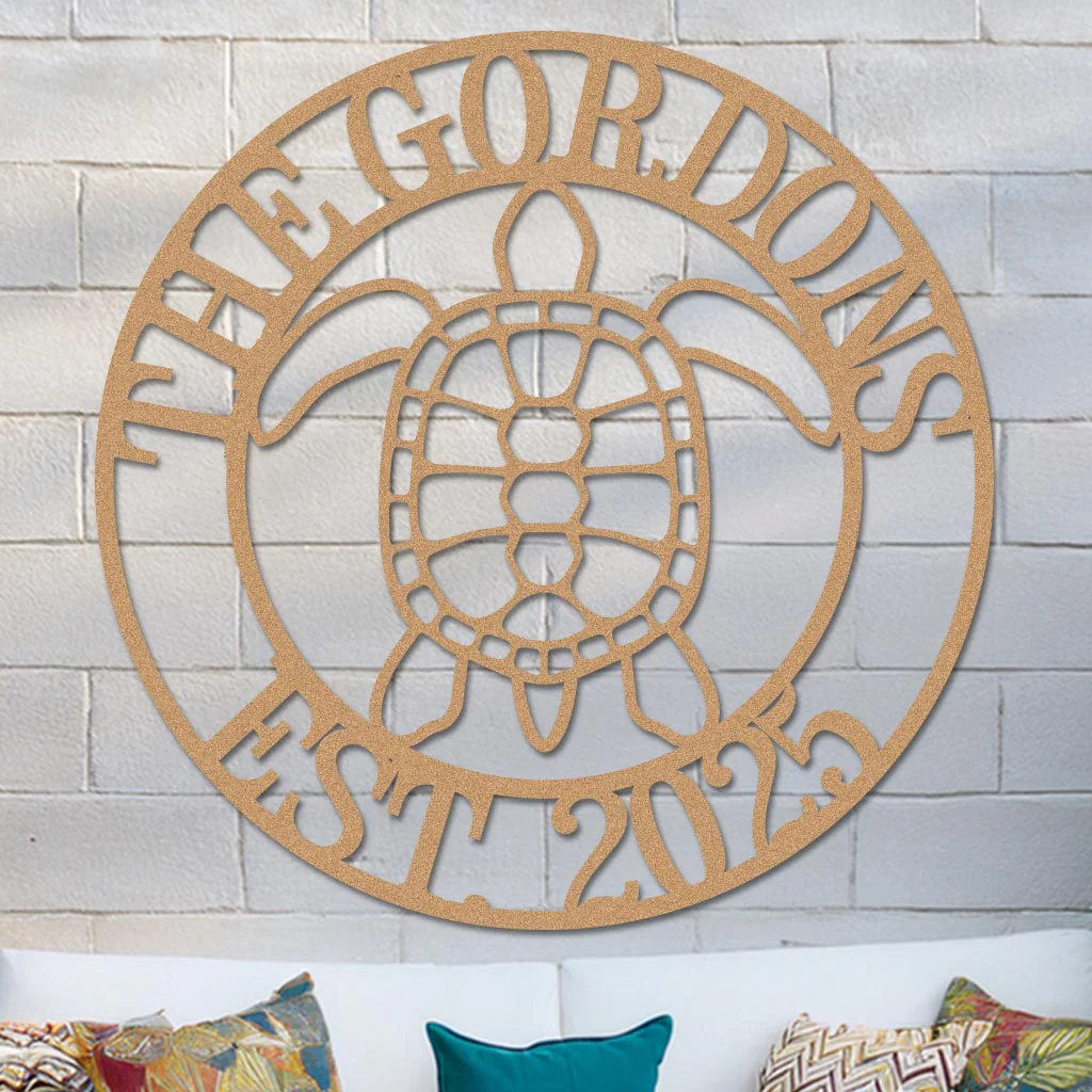 Sea Turtle Family Name Sign - Image 6