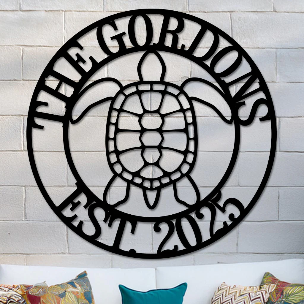 Sea Turtle Family Name Sign - Image 9