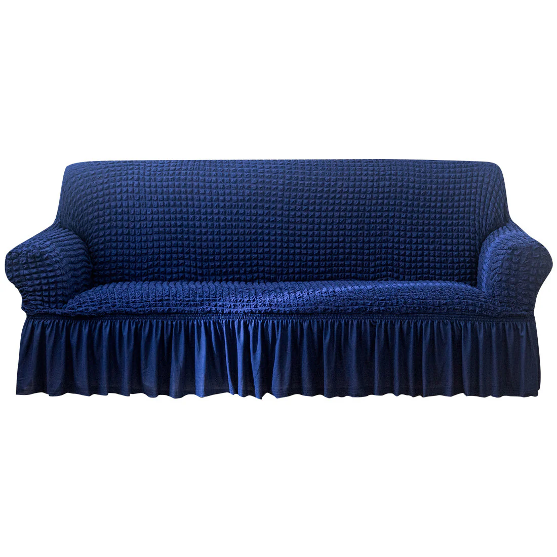 Seersucker Sofa Slipcover with Skirt Stretch Couch Slipcover Easy Fit Universal Furniture Protector - Image 11