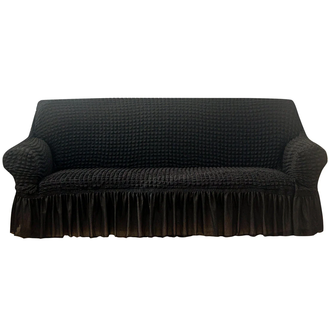 Seersucker Sofa Slipcover with Skirt Stretch Couch Slipcover Easy Fit Universal Furniture Protector - Image 12