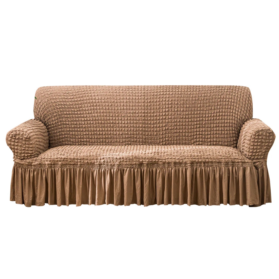 Seersucker Sofa Slipcover with Skirt Stretch Couch Slipcover Easy Fit Universal Furniture Protector - Image 14