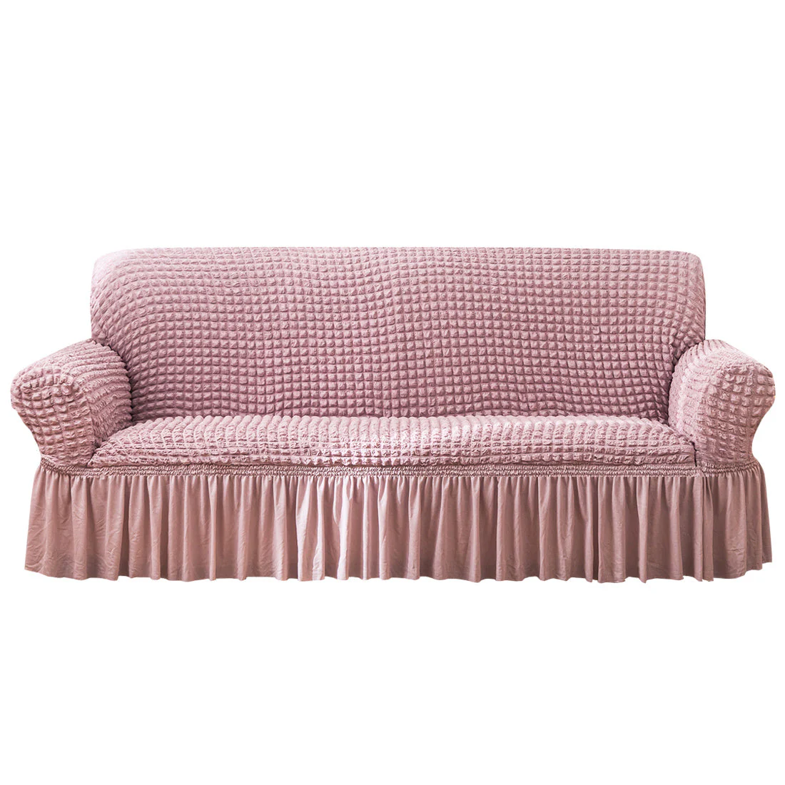 Seersucker Sofa Slipcover with Skirt Stretch Couch Slipcover Easy Fit Universal Furniture Protector - Image 16