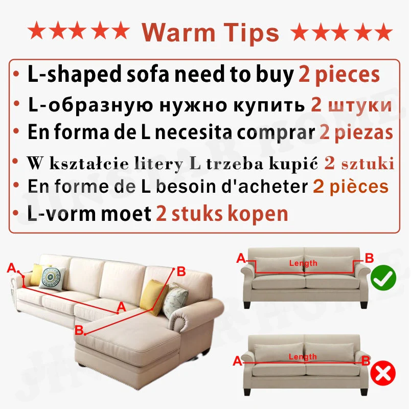 Seersucker Sofa Slipcover with Skirt Stretch Couch Slipcover Easy Fit Universal Furniture Protector - Image 3