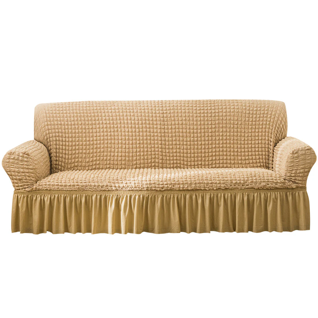 Seersucker Sofa Slipcover with Skirt Stretch Couch Slipcover Easy Fit Universal Furniture Protector - Image 7