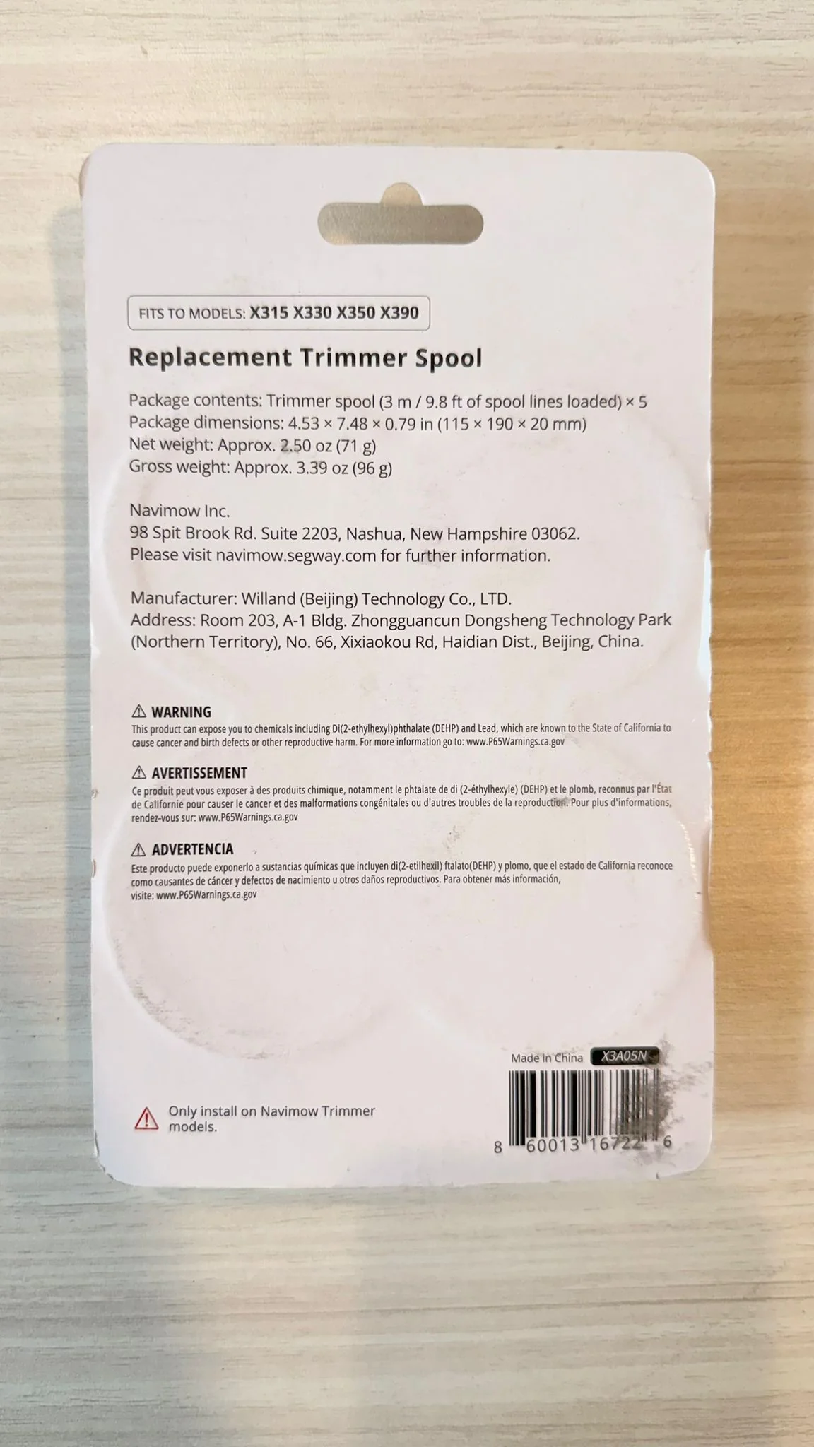 Segway Navimow Replacement Trimmer Spool for Segway Navimow X3 Series – 5-Pack, Preloaded Lines - Image 5