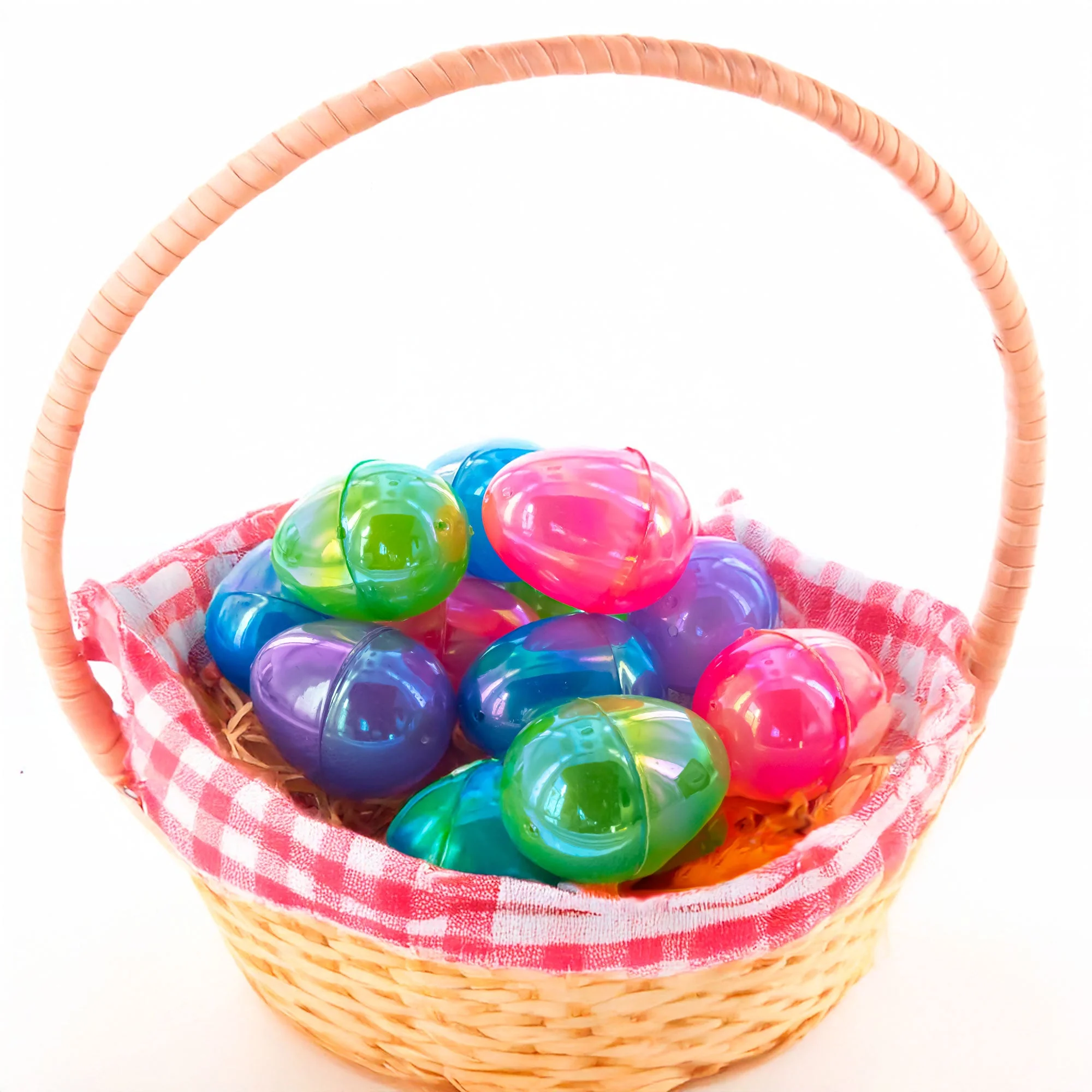 Set of 12 Iridescent Multicolored Plastic Easter Eggs - Image 2