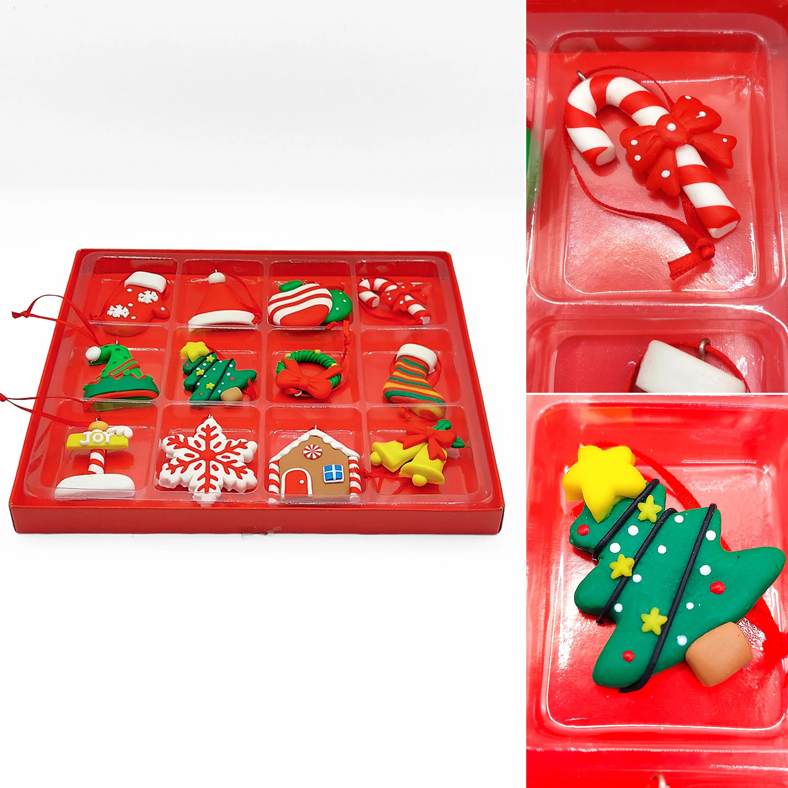 Set of 12 Small Christmas Gingerbread Ornaments. Wizardi Festive Decoration F07-N2-1-W2598 - Image 3