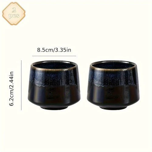Set of 2 Japanese Kiln Ceramic Mugs | Gradient Aesthetic Drinkware - Image 7
