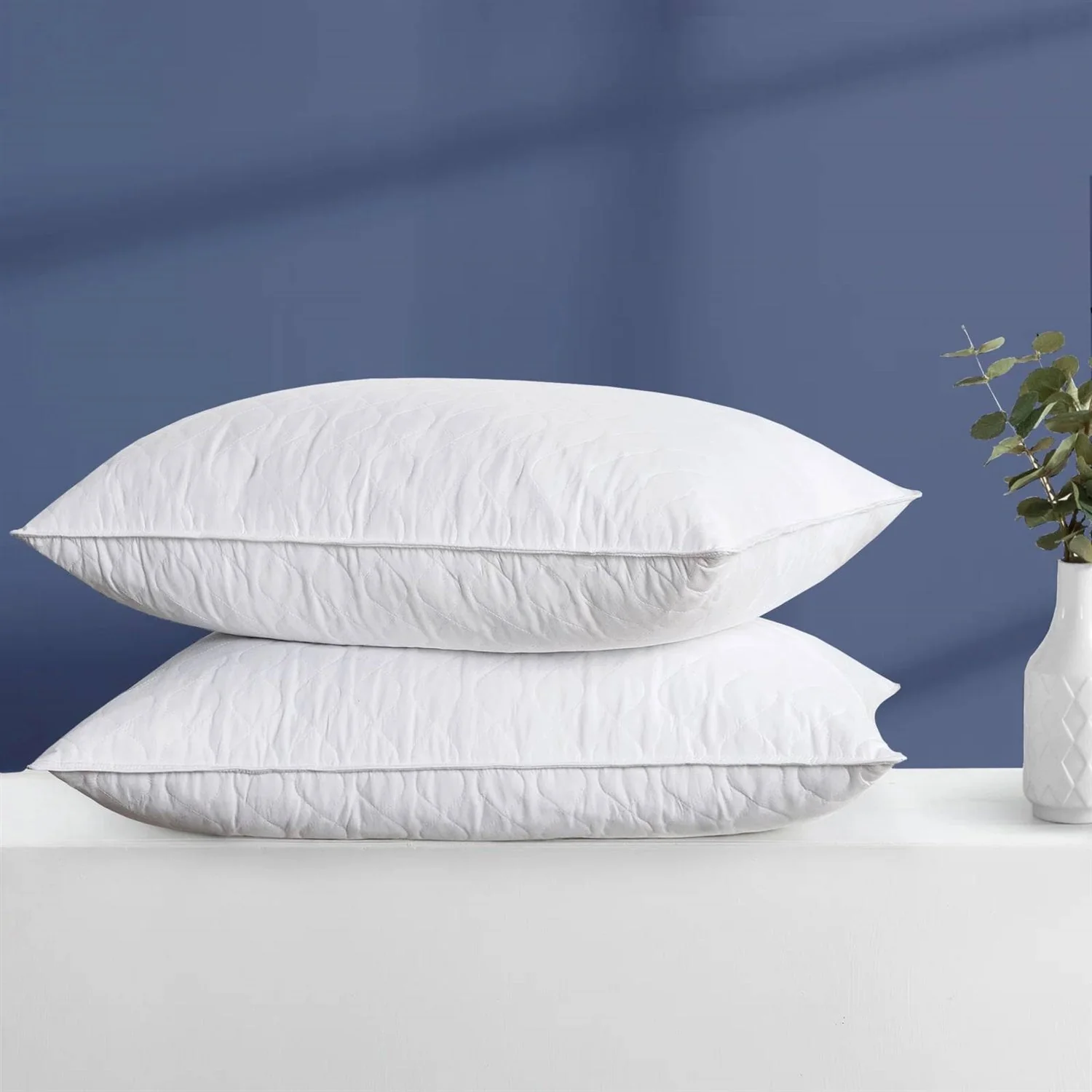 Set of 2 Machine Washable Down Feather Blend Pillow in King size - Image 3