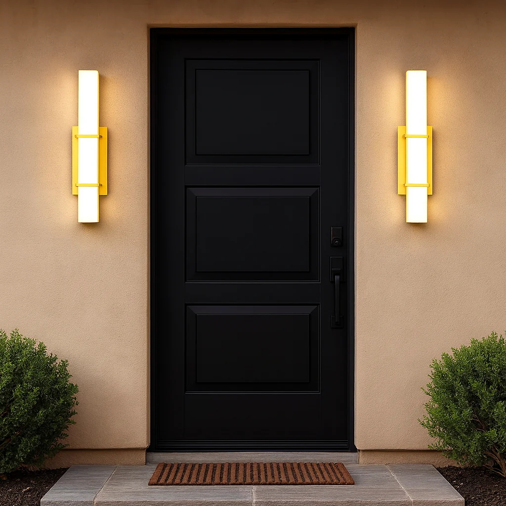Set of 2 Modern 17.6 Inch Wall Sconces, 3 Color Temperatures for Indoor & Outdoors - Gold - Image 3
