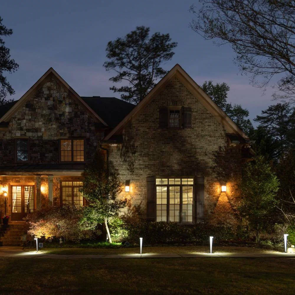 Set of 2 - Modern Outdoor Solar Light White LED Path Outdoor Yard Lighting - Image 3