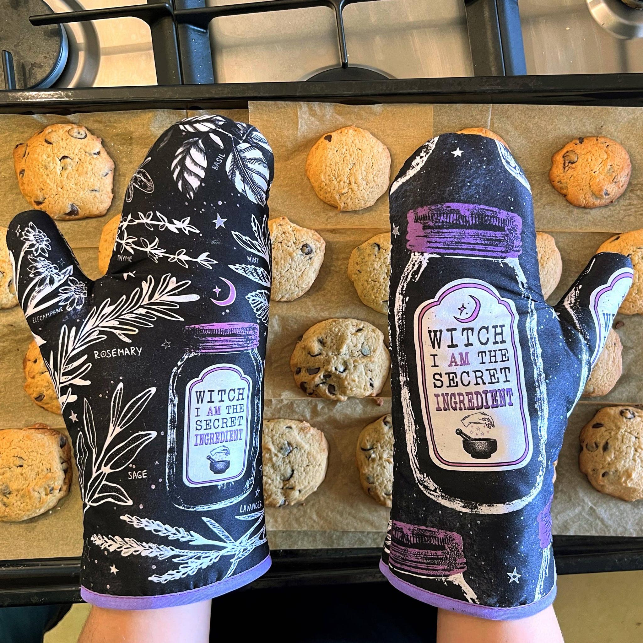 Set of 2 "Witch, I AM The Secret Ingredient" Oven Mitt | Pot Holders Hanging Oven Gloves Set - Image 13