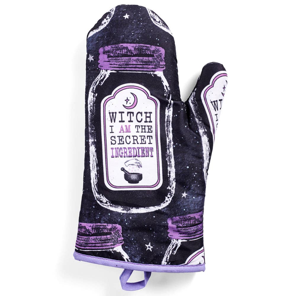 Set of 2 "Witch, I AM The Secret Ingredient" Oven Mitt | Pot Holders Hanging Oven Gloves Set - Image 3