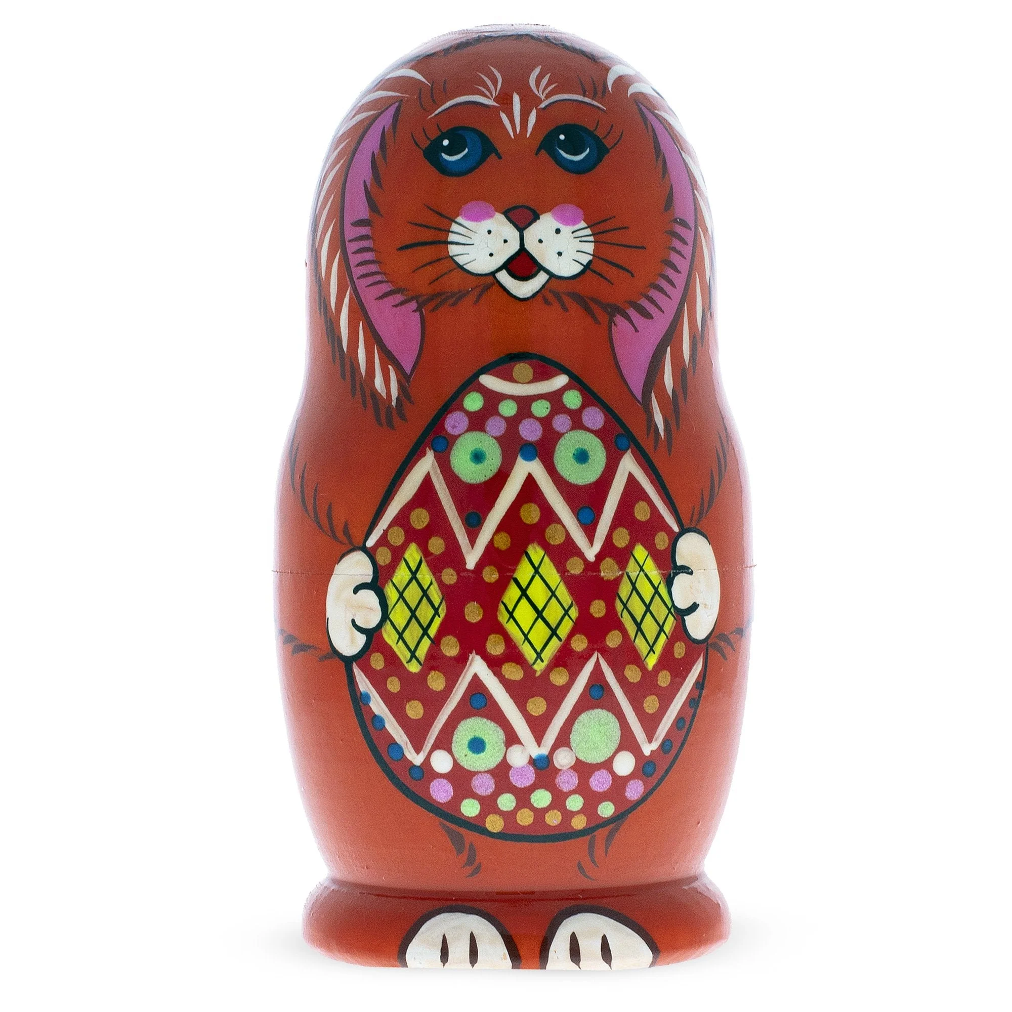 Set of 3 Bunnies with Easter Eggs Nesting Dolls - Image 4