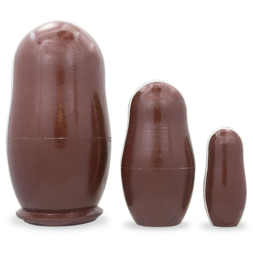 Set of 3 Labrador Retrievers Wooden Nesting Dolls 4.25 Inches - Image 2