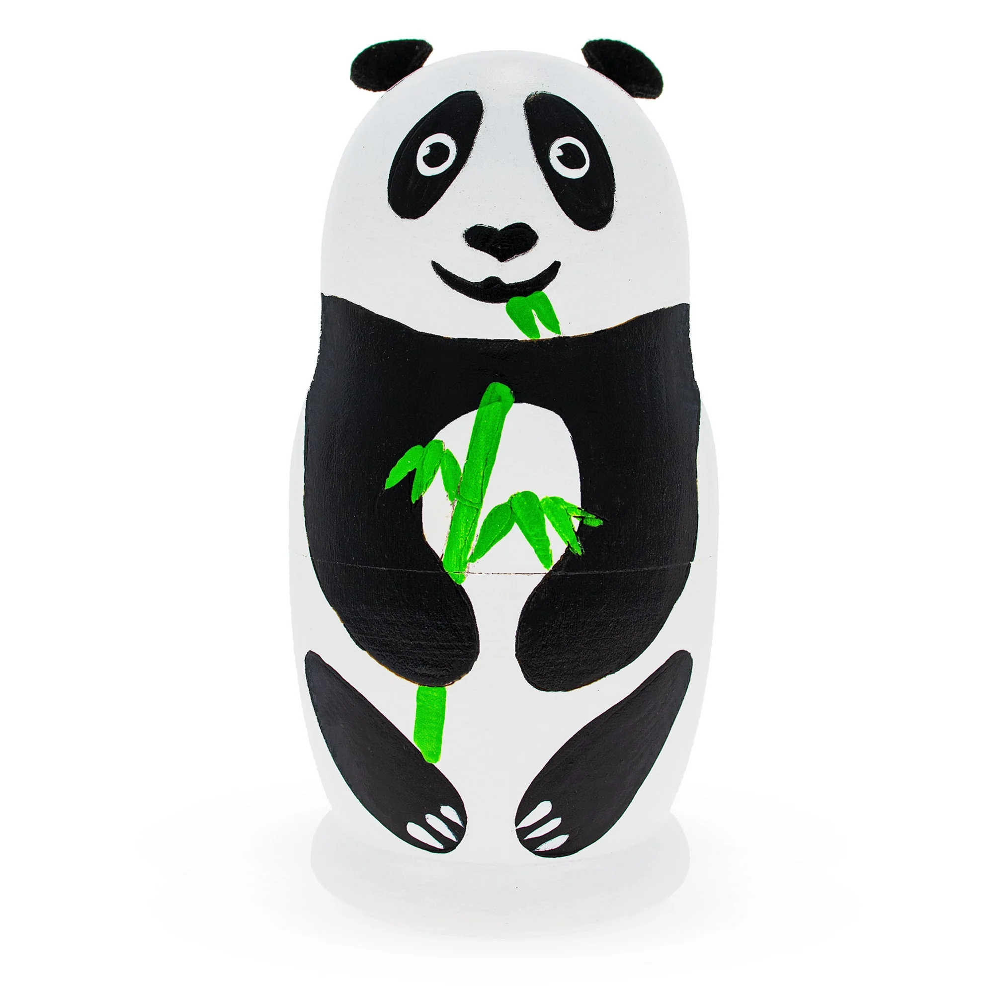 Set of 3 Panda Family Wooden Nesting Dolls - Image 3