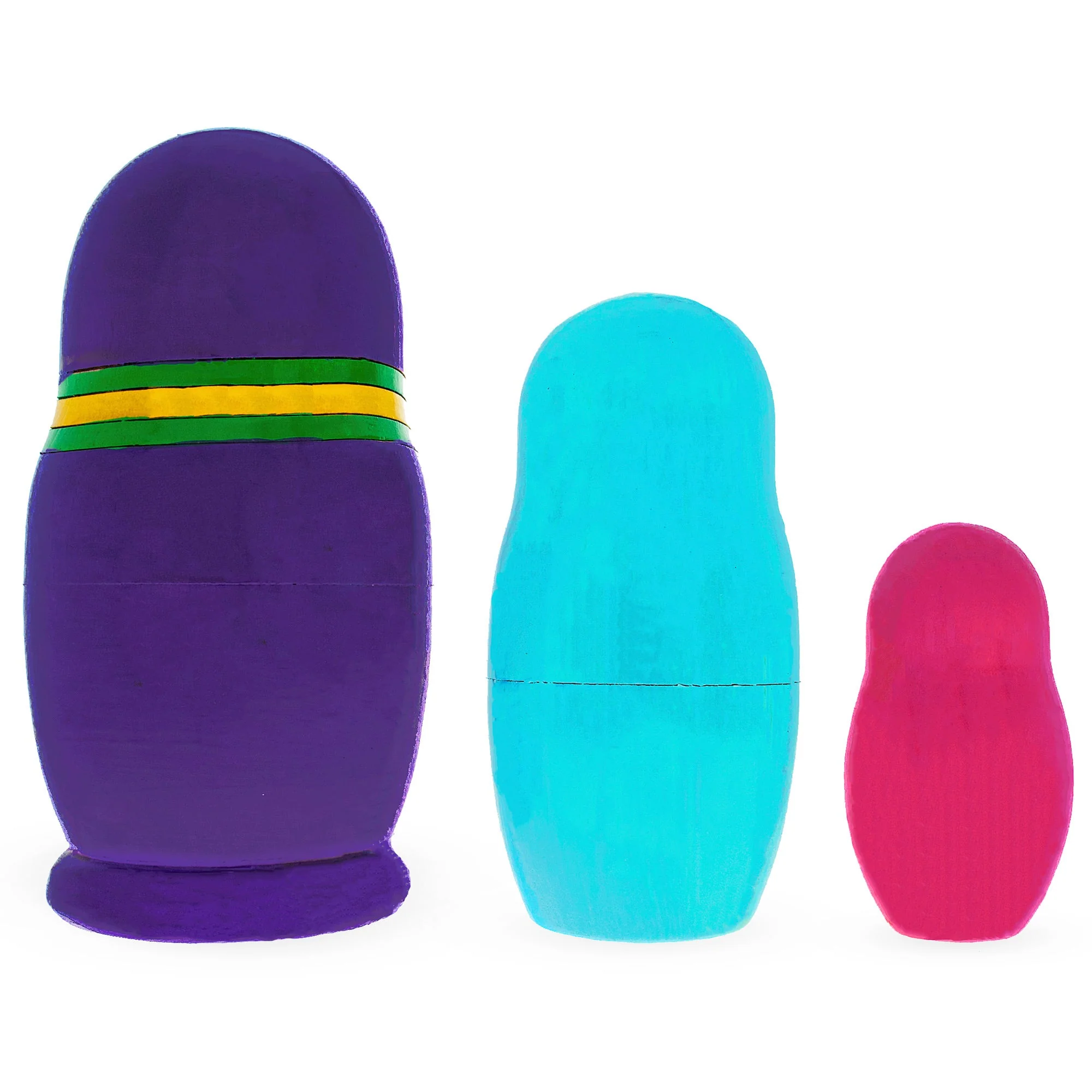 Set of 3 Penguin Family Wooden Nesting Dolls - Image 2