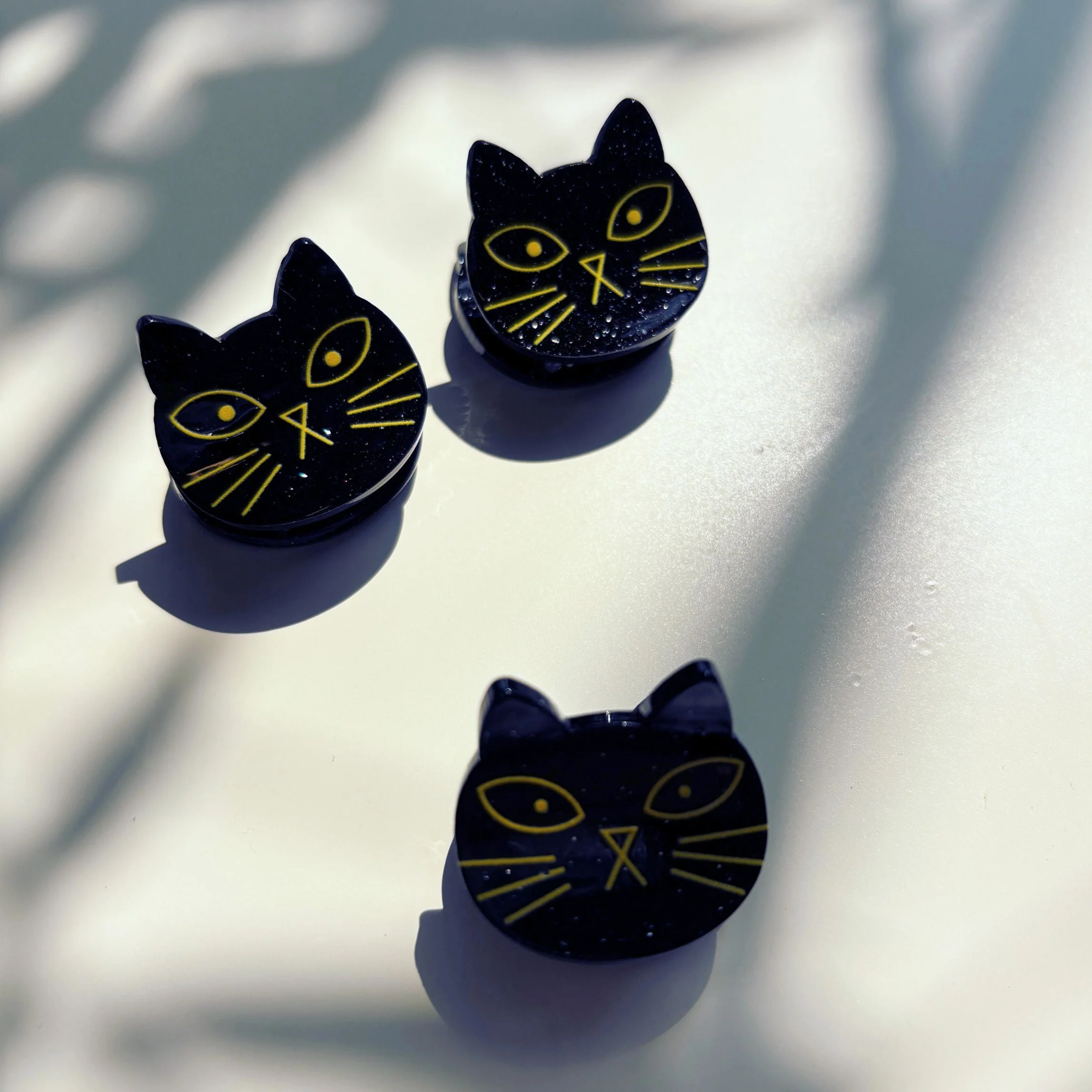 Set of 3 Velvet Claws Mini Black Cat Hair Claws | Hair Claw Clip in Giftable Pouch - Image 7