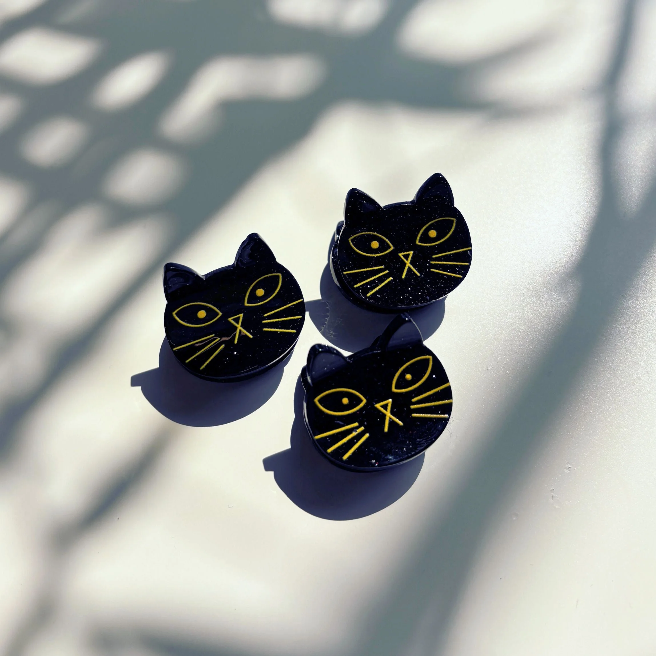 Set of 3 Velvet Claws Mini Black Cat Hair Claws | Hair Claw Clip in Giftable Pouch - Image 8