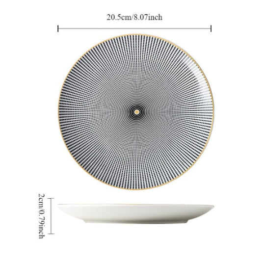 Set of 4 Ceramic 8 Salad Plates  Microwave  Oven Safe - Image 2
