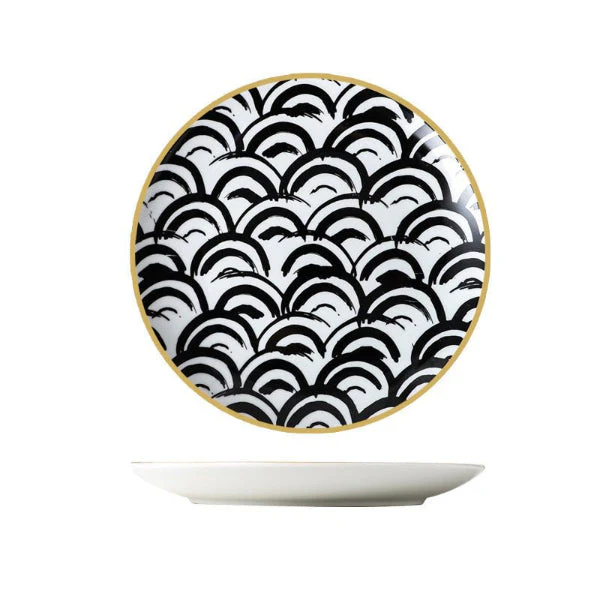 Set of 4 Ceramic 8 Salad Plates  Microwave  Oven Safe - Image 4