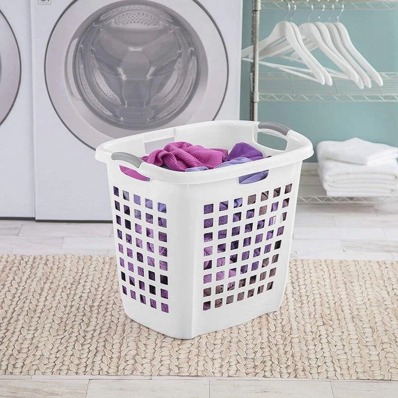 Set of 4 Heavy Duty Plastic Laundry Hamper Dirty Clothes Basket - Image 4